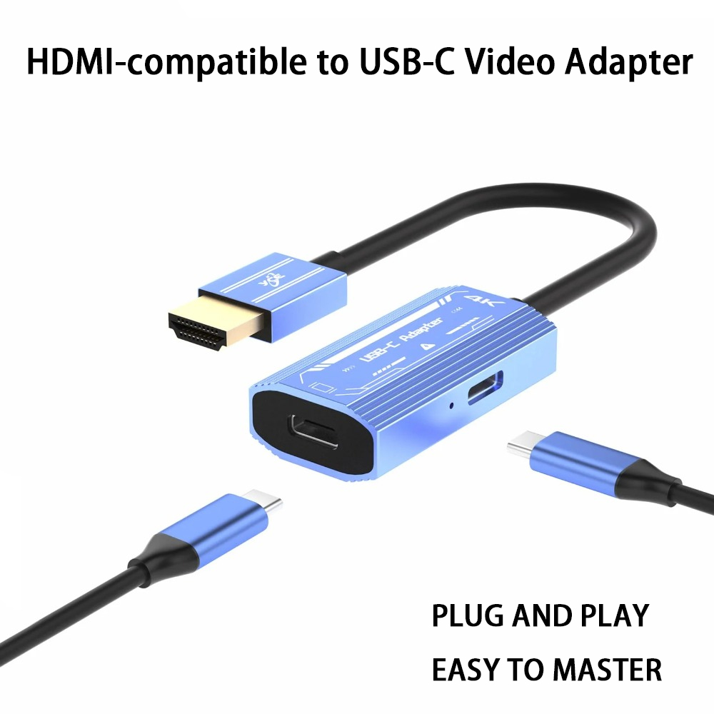 Home Cinema Usb - อะแดปเตอร์วิดีโอ HDMI‑ที่รองรับ USB‑C แปลงสัญญาณ 4K@60Hz HD