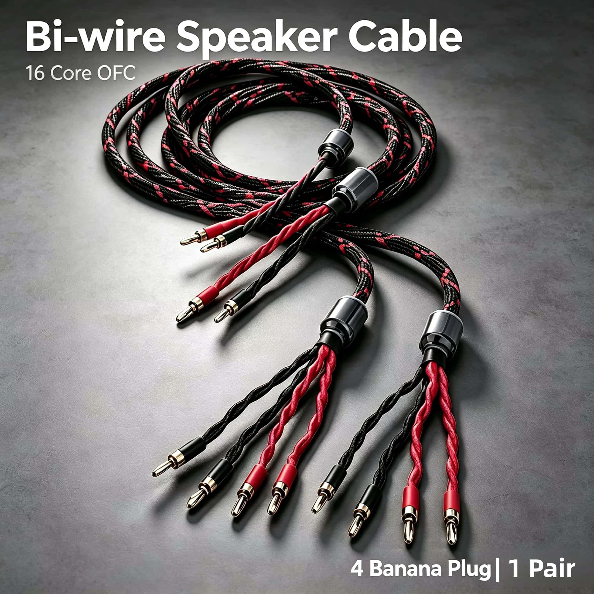 Home Cinema Choice - สายลำโพงแบบ Bi-Wire 16 คอร์ OFC คู่