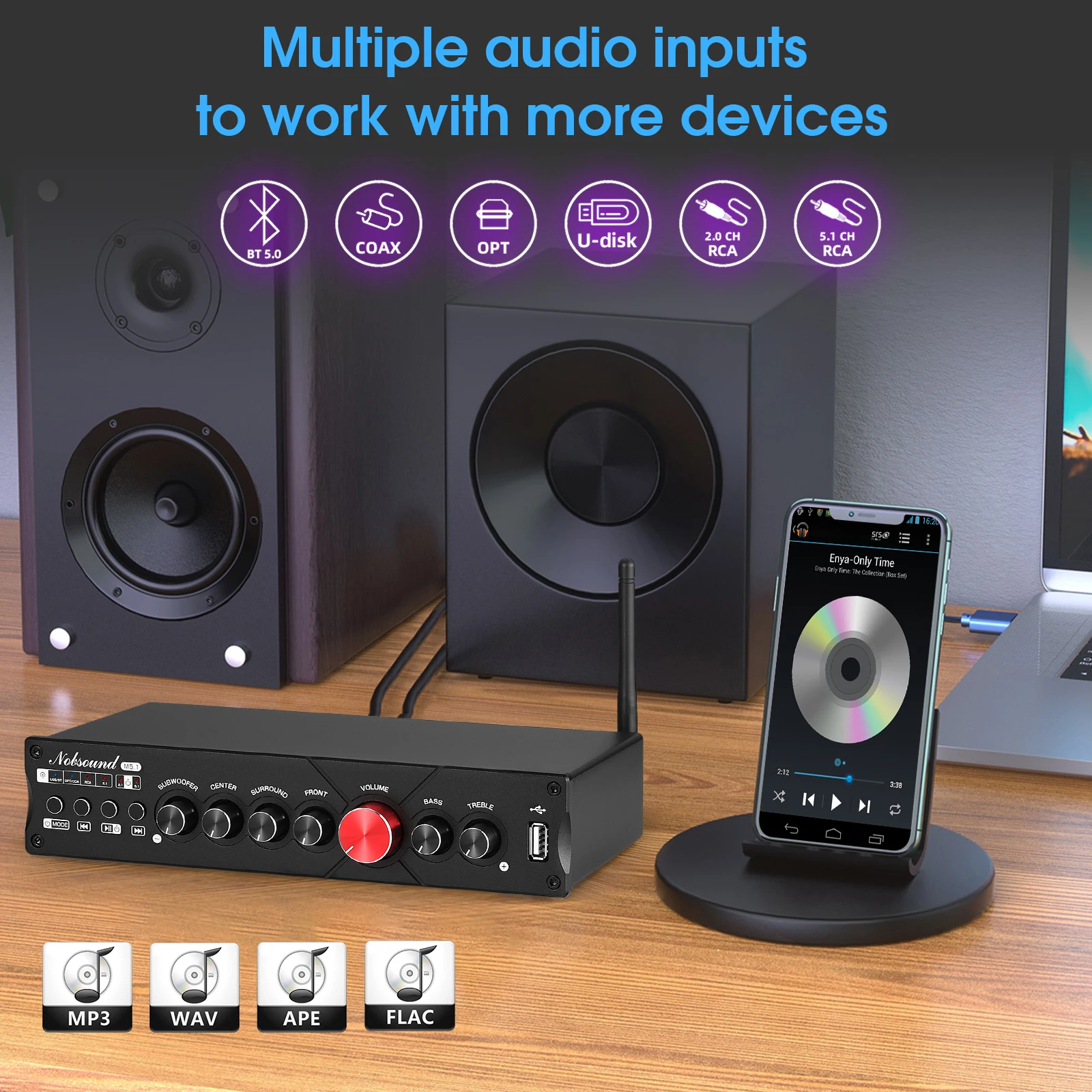 Nobsound M5.1 ตัวรับสัญญาณบลูท - Home Cinema Onkyo 5.1 บทวิจารณ์และราคา