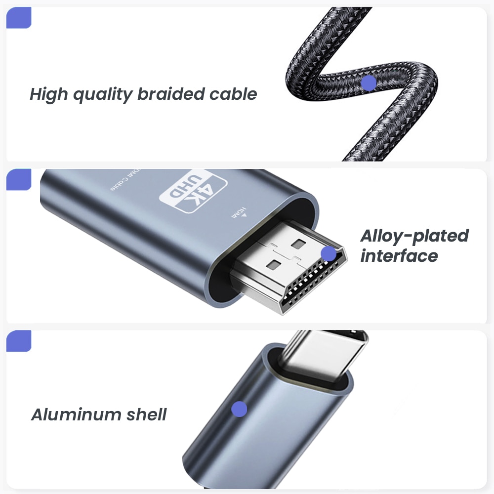 Nierbo USB C TO HDMI สาย6.6ft  - Home Cinema Usb บทวิจารณ์และราคา