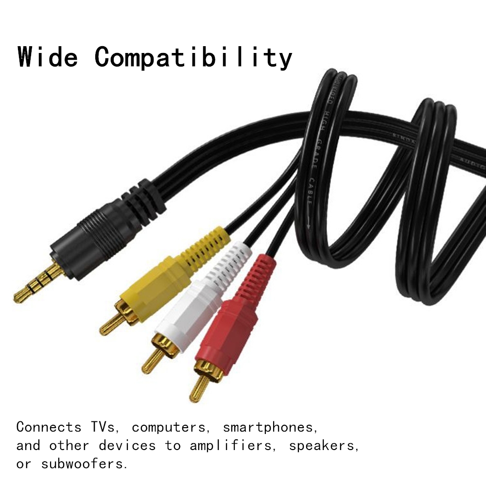 3.5 มม.ถึง 3 RCA Audio Video C - Home Cinema Choice บทวิจารณ์และราคา