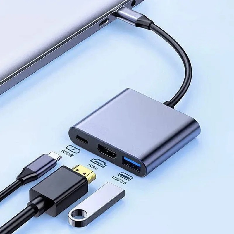 USB C HUB 3in1 ประเภท C 3.0 ถึ - Home Cinema Usb บทวิจารณ์และราคา
