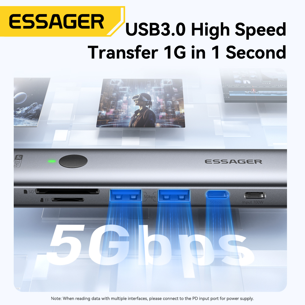 Essager USB C HUB 4K 7-in-1 ปร - Home Cinema Usb บทวิจารณ์และราคา
