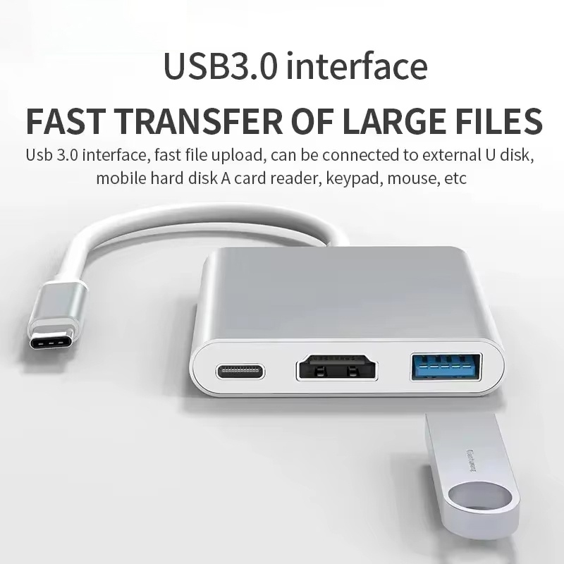 3 ใน 1 ประเภท C ถึงอะแดปเตอร์ท - Home Cinema Usb บทวิจารณ์และราคา