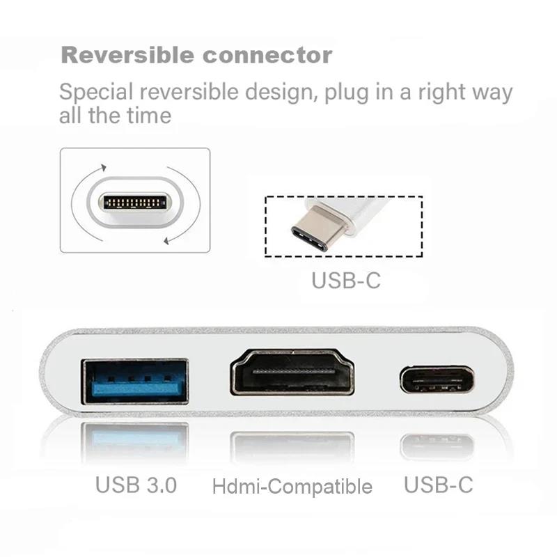 3 ใน 1 ประเภท C ถึงอะแดปเตอร์ท - Home Cinema Usb บทวิจารณ์และราคา